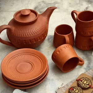 Decorative Terracotta Tea Cup